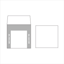 正方形カード＆封筒セットの印刷領域