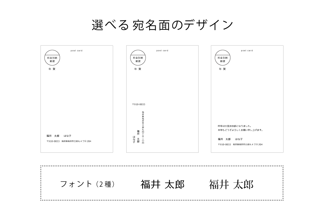 21年お洒落な箔押し年賀状を作る ビジネス向け