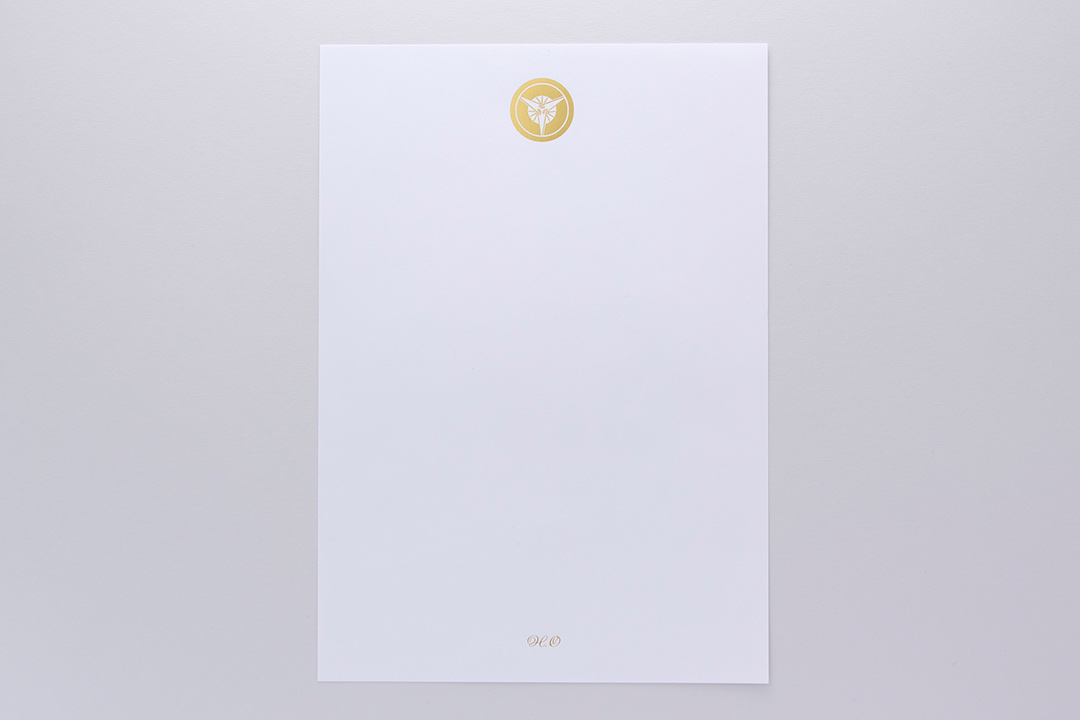 箔押しでオリジナルA5便箋を作成！