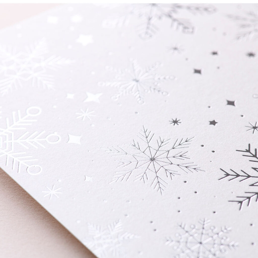 華やかな雰囲気の箔押しクリスマスカード