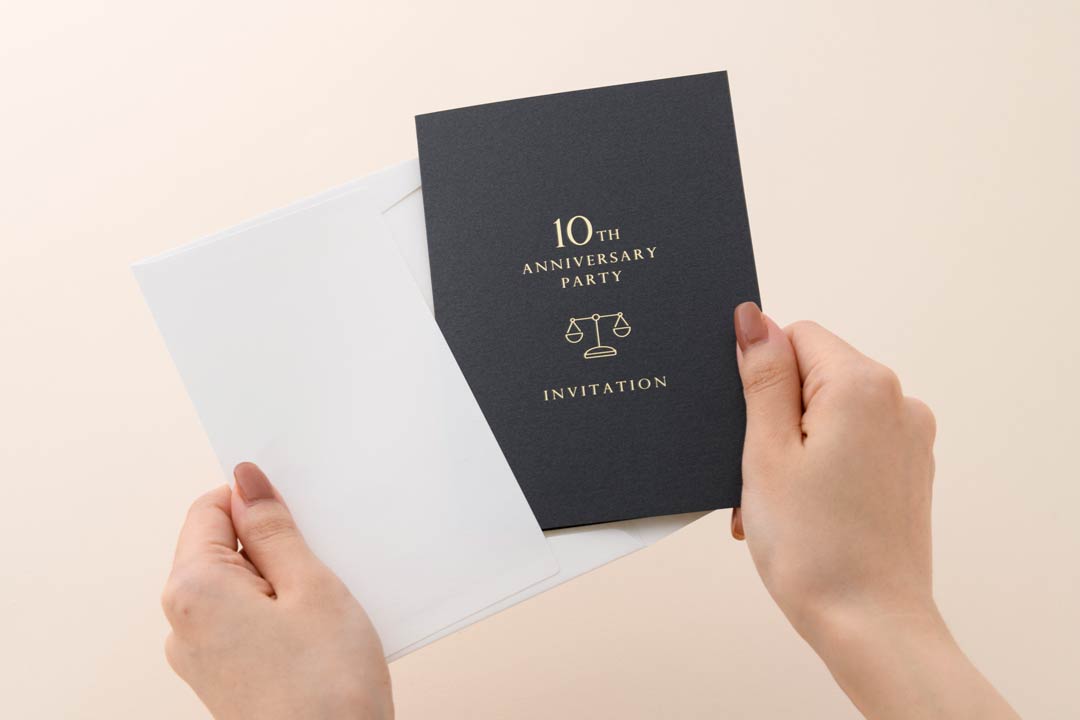 士業の周年イベントの案内状